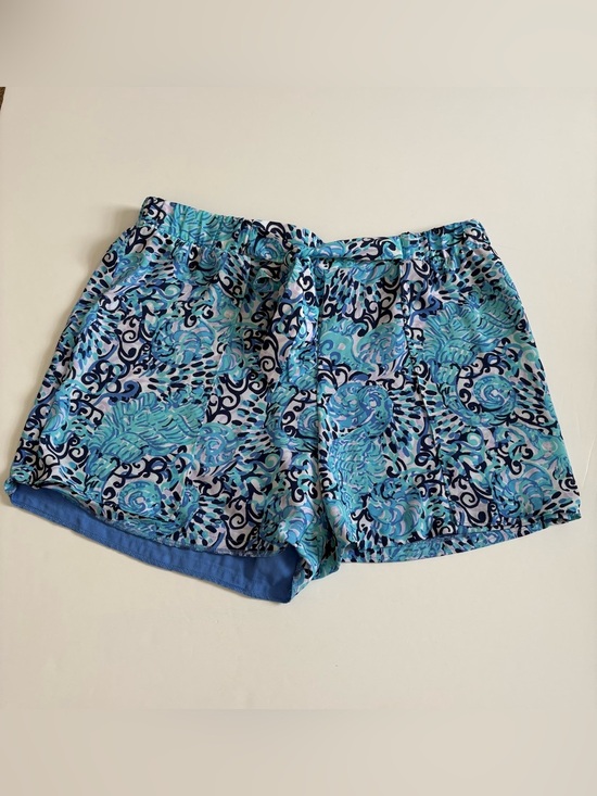 Lilly Pulitzer Pants - Lilly Pulitzer Mylee Tie Front Shorts Light Aqua Spritz Blue Size 12 *Hem flaw